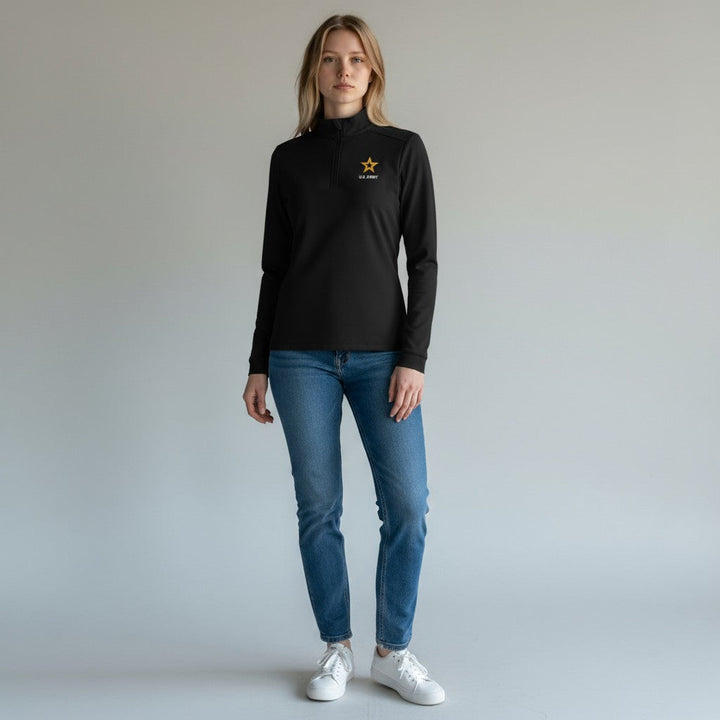 U.S. Army Women's Intent 1/4 Zip Pullover (Black)*