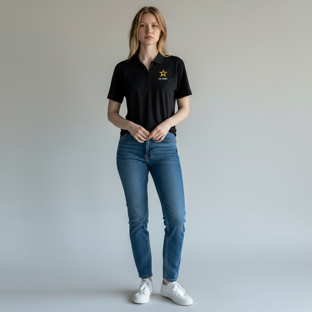 U.S. Army Women's Legacy Pique Polo (Black)*