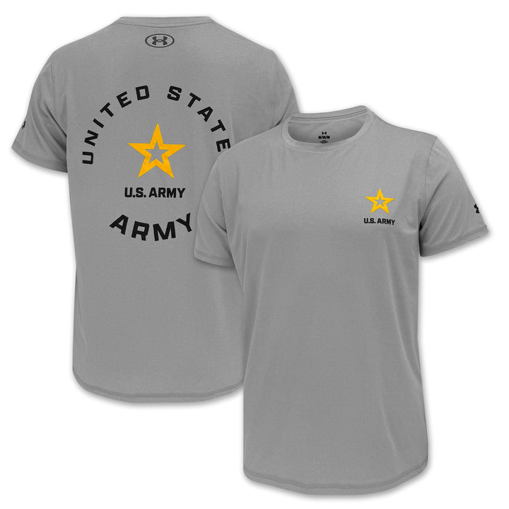 United States Army Star Under Armour Tech T-Shirt (Grey)