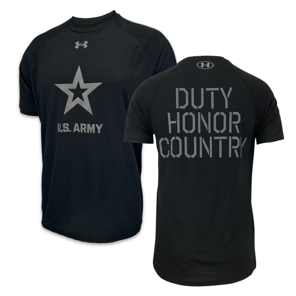 Army Under Armour Duty Honor Country Tech T-Shirt (Black)