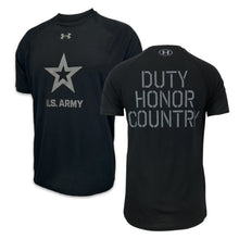 Load image into Gallery viewer, Army Under Armour Duty Honor Country Tech T-Shirt (Black)