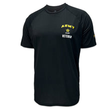 Load image into Gallery viewer, Army Under Armour Left Chest Star Veteran Tech T-Shirt (Black)