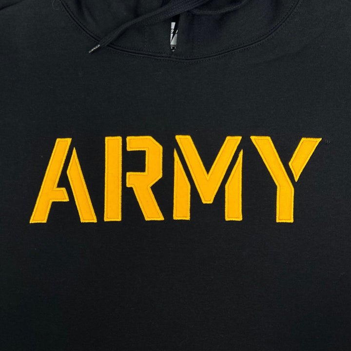 Army Star Tackle Twill Embroidered Fleece Hood (Black)