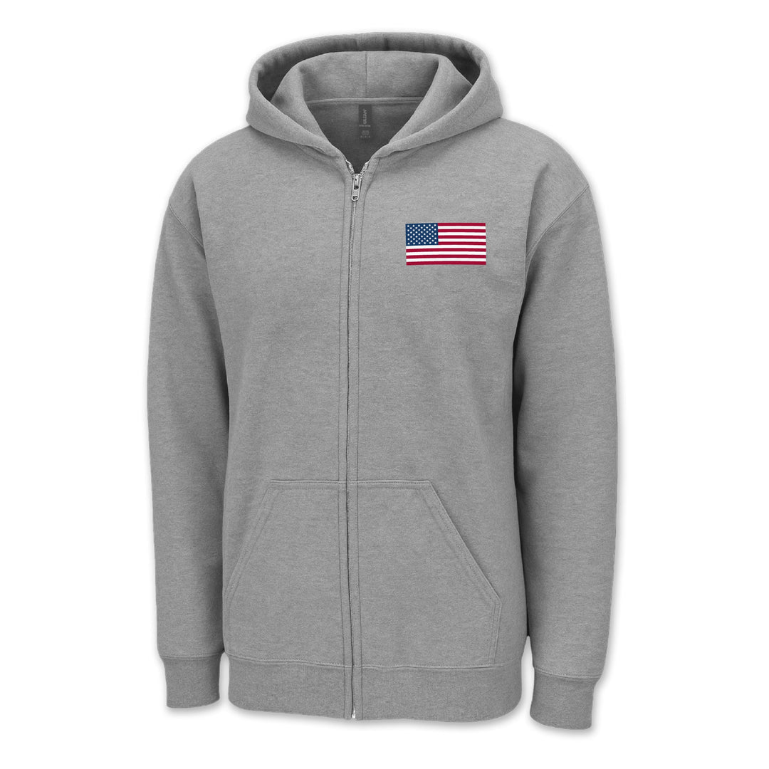USA Flag Left Chest Full Zip