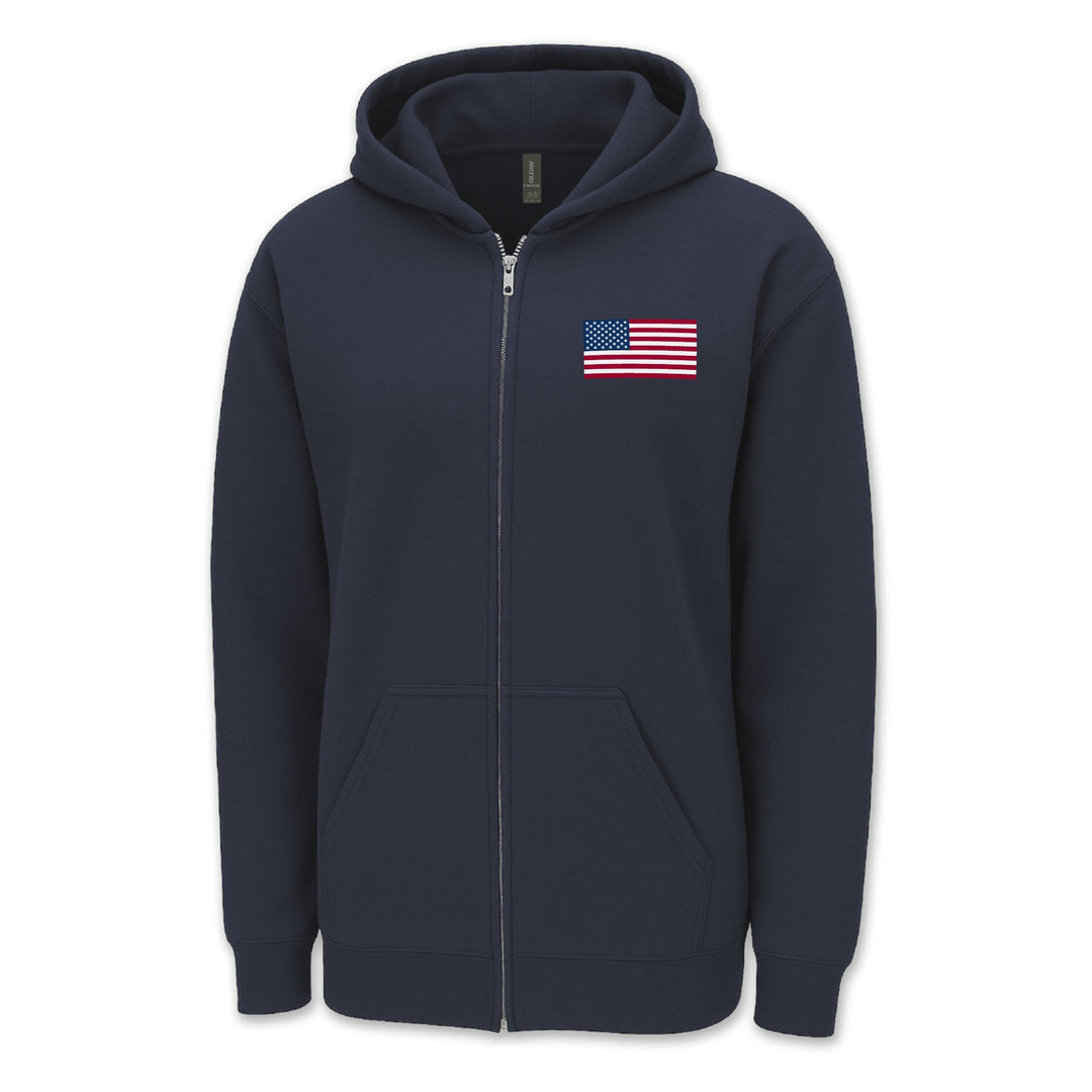 USA Flag Left Chest Full Zip