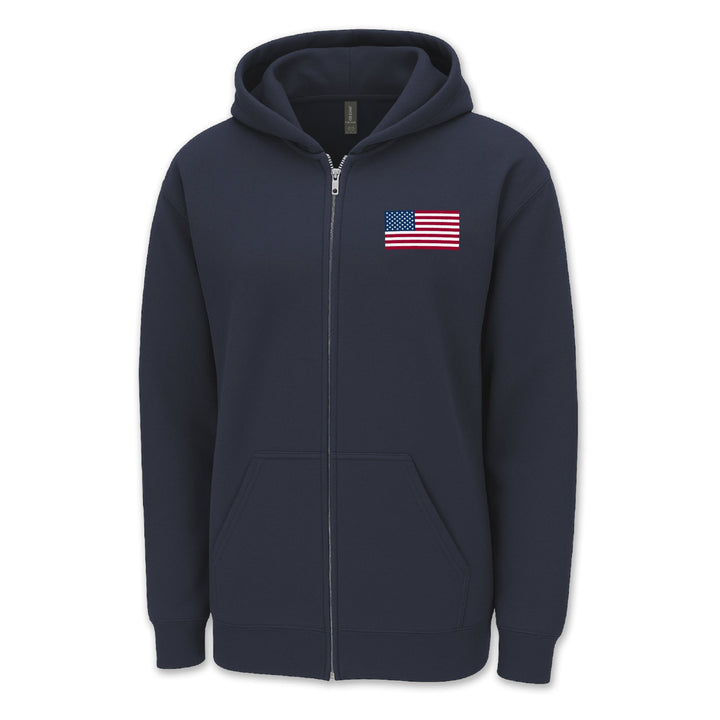 USA Flag Left Chest Full Zip