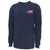USA Flag Left Chest Long Sleeve T-Shirt