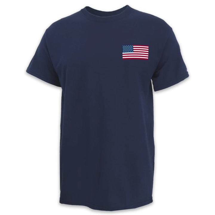 USA Flag Left Chest T-Shirt