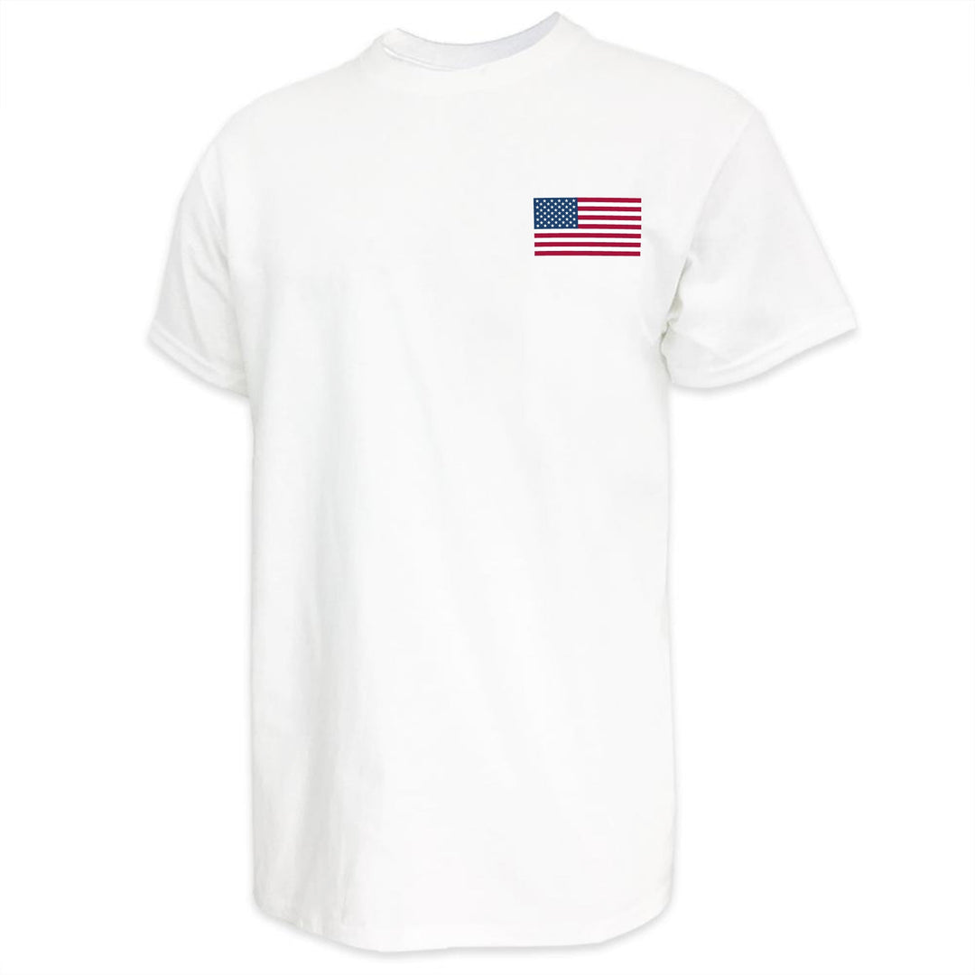 USA Flag Left Chest T-Shirt