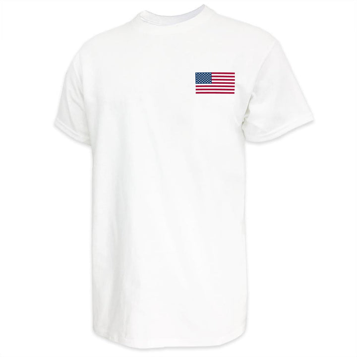 USA Flag Left Chest T-Shirt