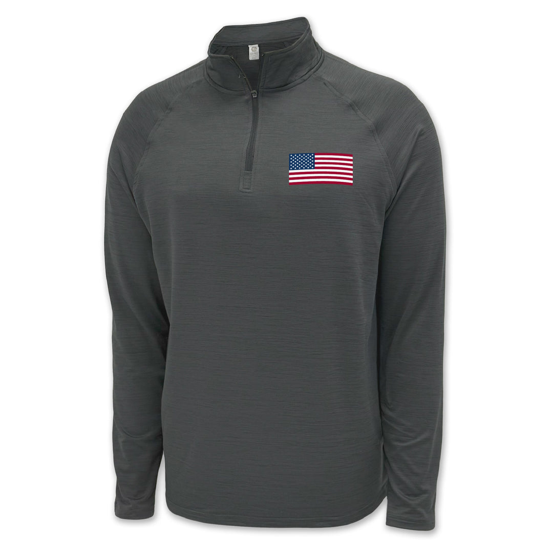 USA Flag Performance 1/4 Zip (Charcoal)