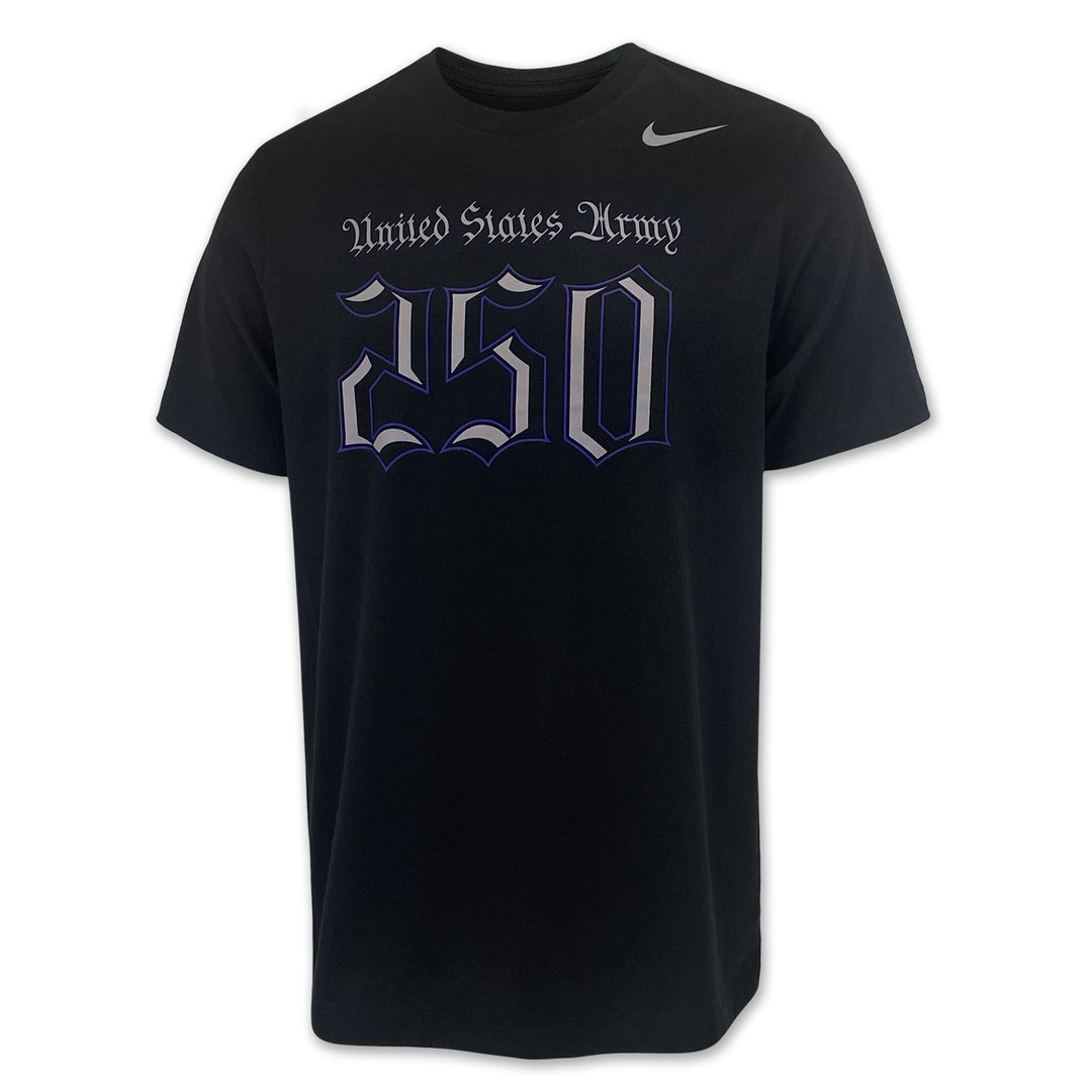 United States Army Nike 2025 Rivalry 250 Cotton T-Shirt (Black)