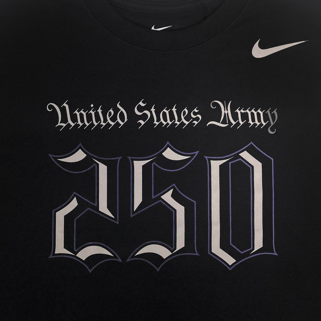 United States Army Nike 2025 Rivalry 250 Cotton T-Shirt (Black)