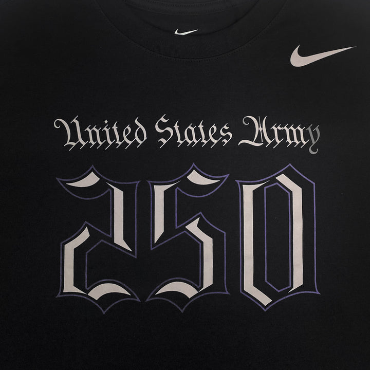 United States Army Nike 2025 Rivalry 250 Cotton T-Shirt (Black)