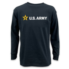 Load image into Gallery viewer, Pick Your Design Army Youth Long Sleeve T-Shirt (Black)