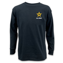 Load image into Gallery viewer, Pick Your Design Army Youth Long Sleeve T-Shirt (Black)