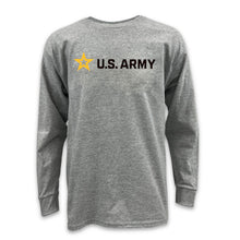 Load image into Gallery viewer, Pick Your Design Army Youth Long Sleeve T-Shirt (Grey)