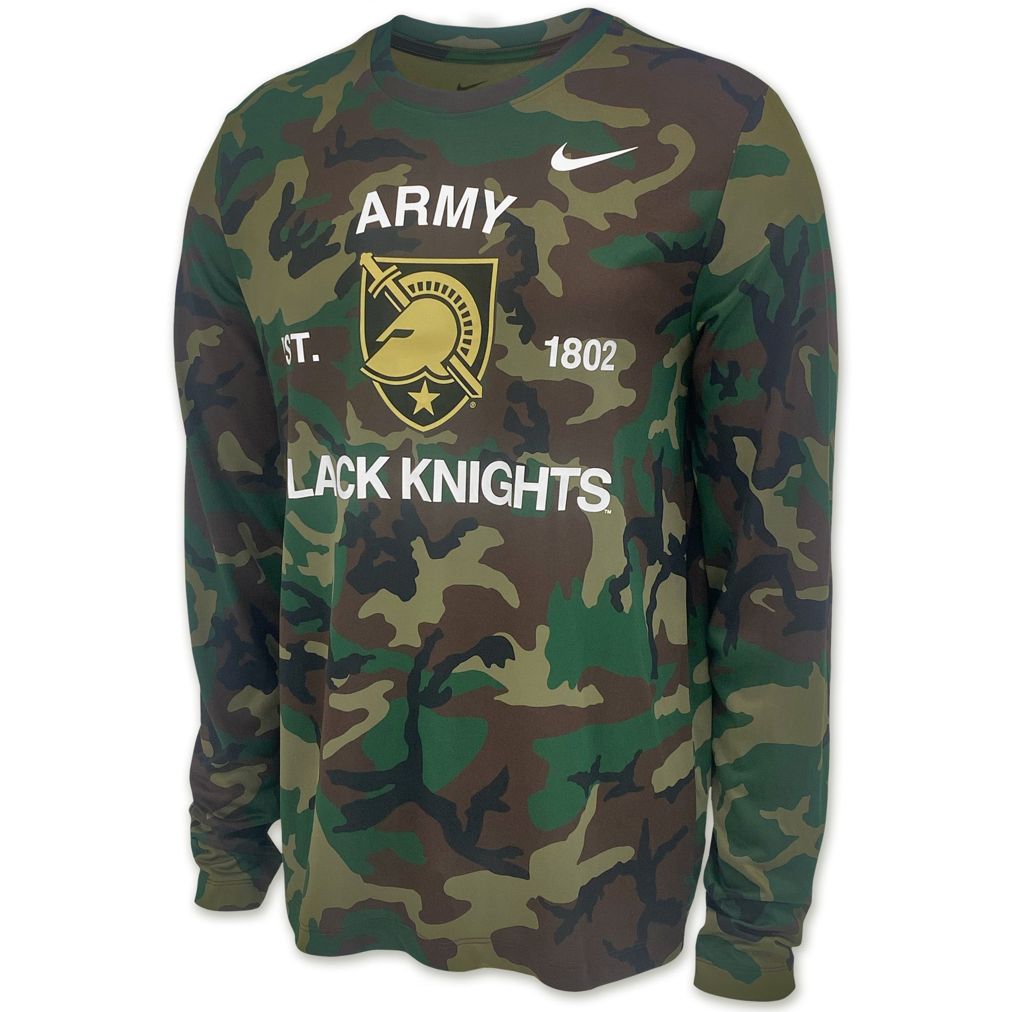 Army Nike Black Knights Military Long Sleeve Legend T-Shirt (Camo)