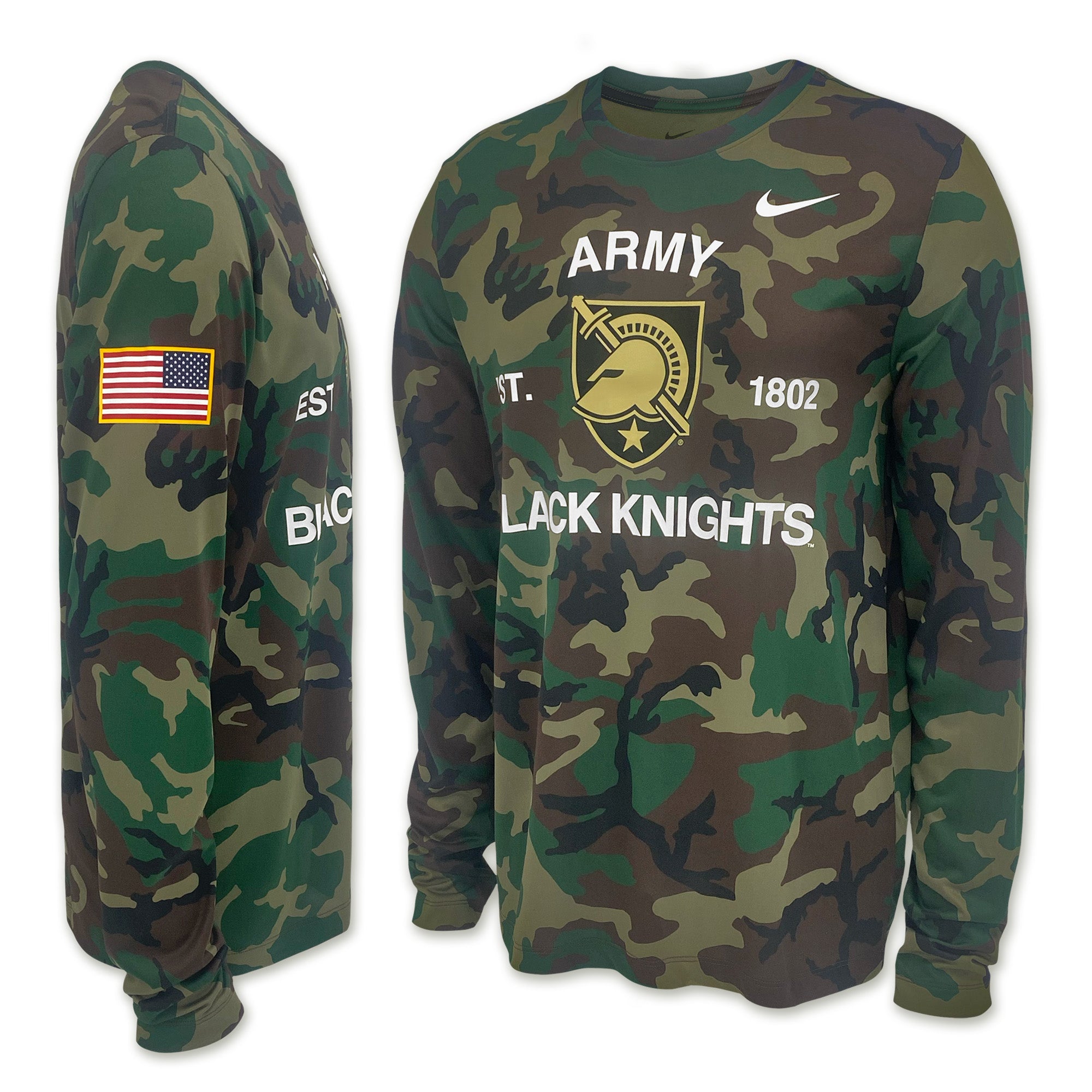 Army Nike Black Knights Military Long Sleeve Legend T-Shirt (Camo)