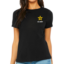 Load image into Gallery viewer, Army Star Ladies Left Chest Logo T-Shirt