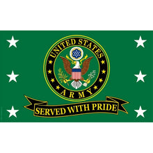 Load image into Gallery viewer, Army Served With Pride Flag (3&#39;X5&#39;) (Green)