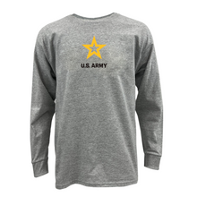 Load image into Gallery viewer, Pick Your Design Army Youth Long Sleeve T-Shirt (Grey)