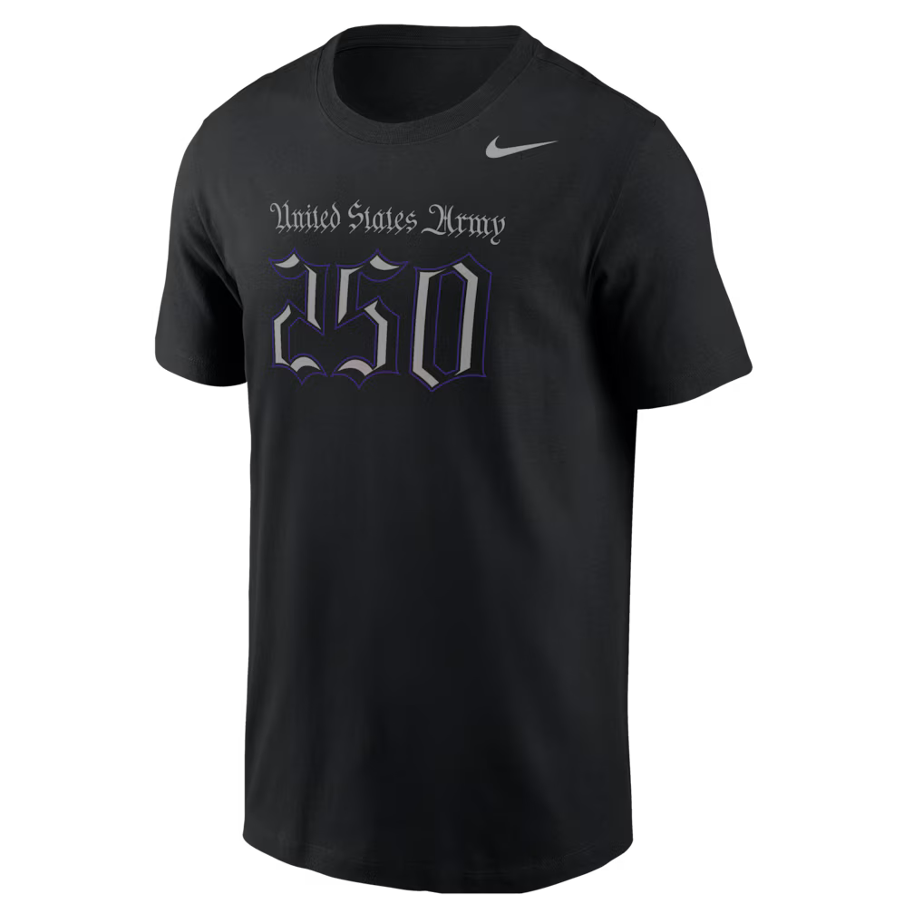United States Army Nike 2025 Rivalry 250 Cotton T-Shirt (Black)
