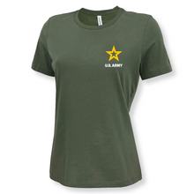 Load image into Gallery viewer, Army Star Ladies Left Chest Logo T-Shirt