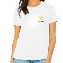 Load image into Gallery viewer, Army Star Ladies Left Chest Logo T-Shirt