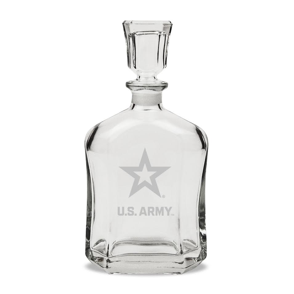 Army Star 23.75oz Crystal Whiskey Decanter