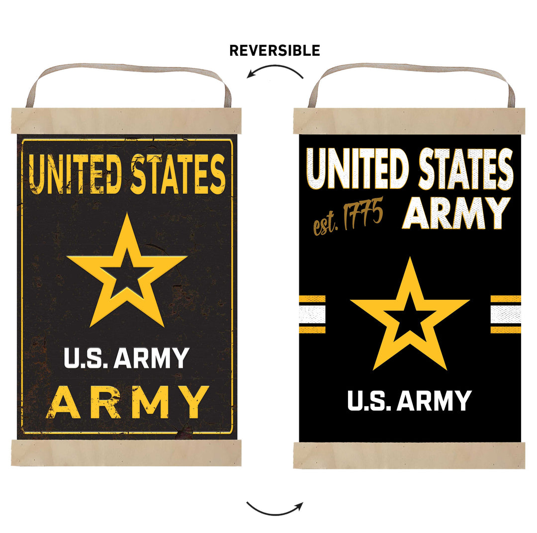 Army Faux Rusted Reversible Banner*
