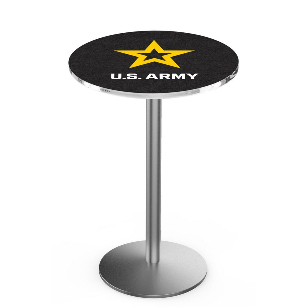 Army Star Pub Table with Round Base