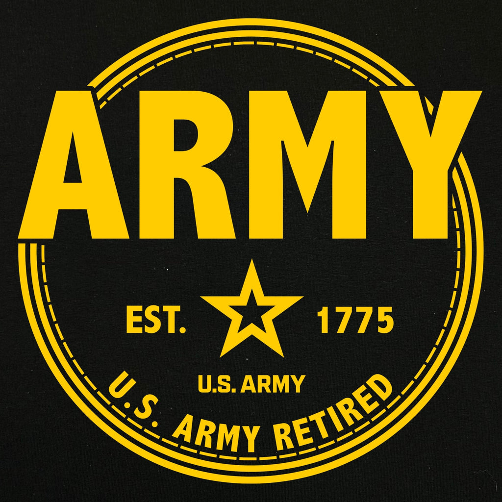 Army Retired Left Chest Long Sleeve T-Shirt