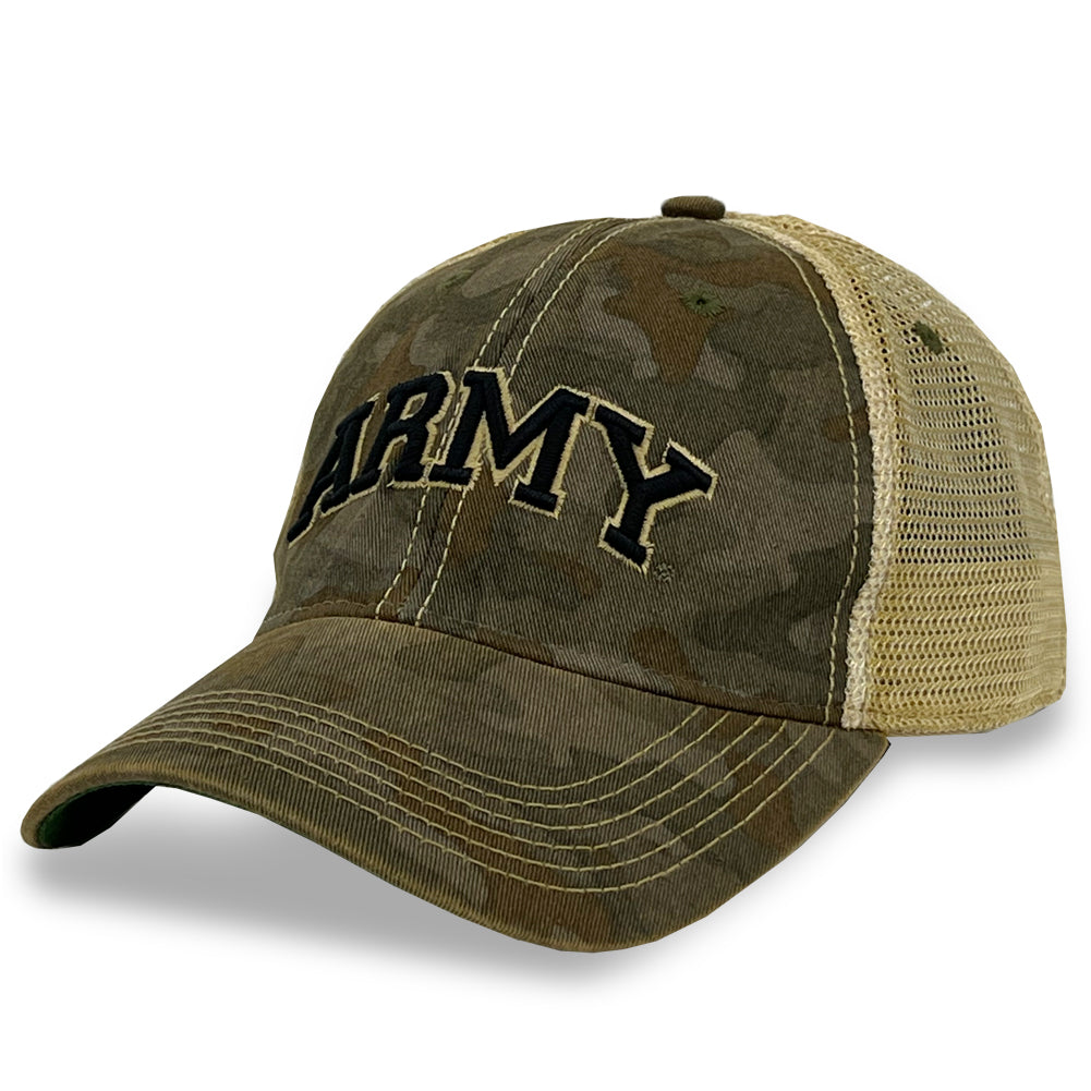 Army Arch Old Favorite Trucker Hat (Green Field Camo)