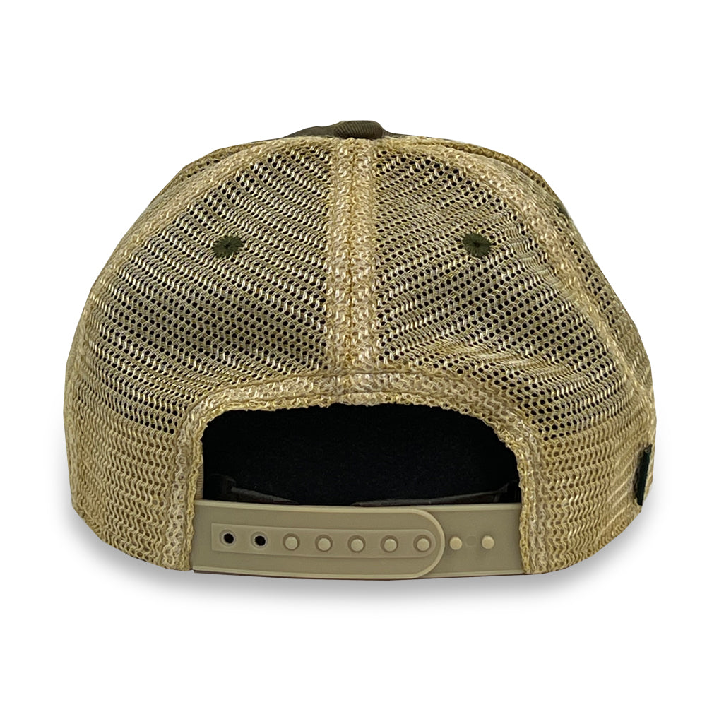 Army Arch Old Favorite Trucker Hat (Green Field Camo)