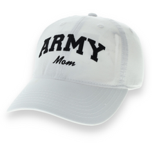 Load image into Gallery viewer, Army Mom Relaxed Twill Hat (White/Black)