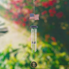 Load image into Gallery viewer, Army Seal USA Flag Wind Chimes