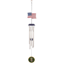 Load image into Gallery viewer, Army Seal USA Flag Wind Chimes