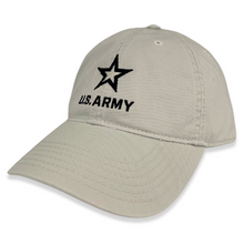 Load image into Gallery viewer, Army Star Stacked Logo Hat (Stone)