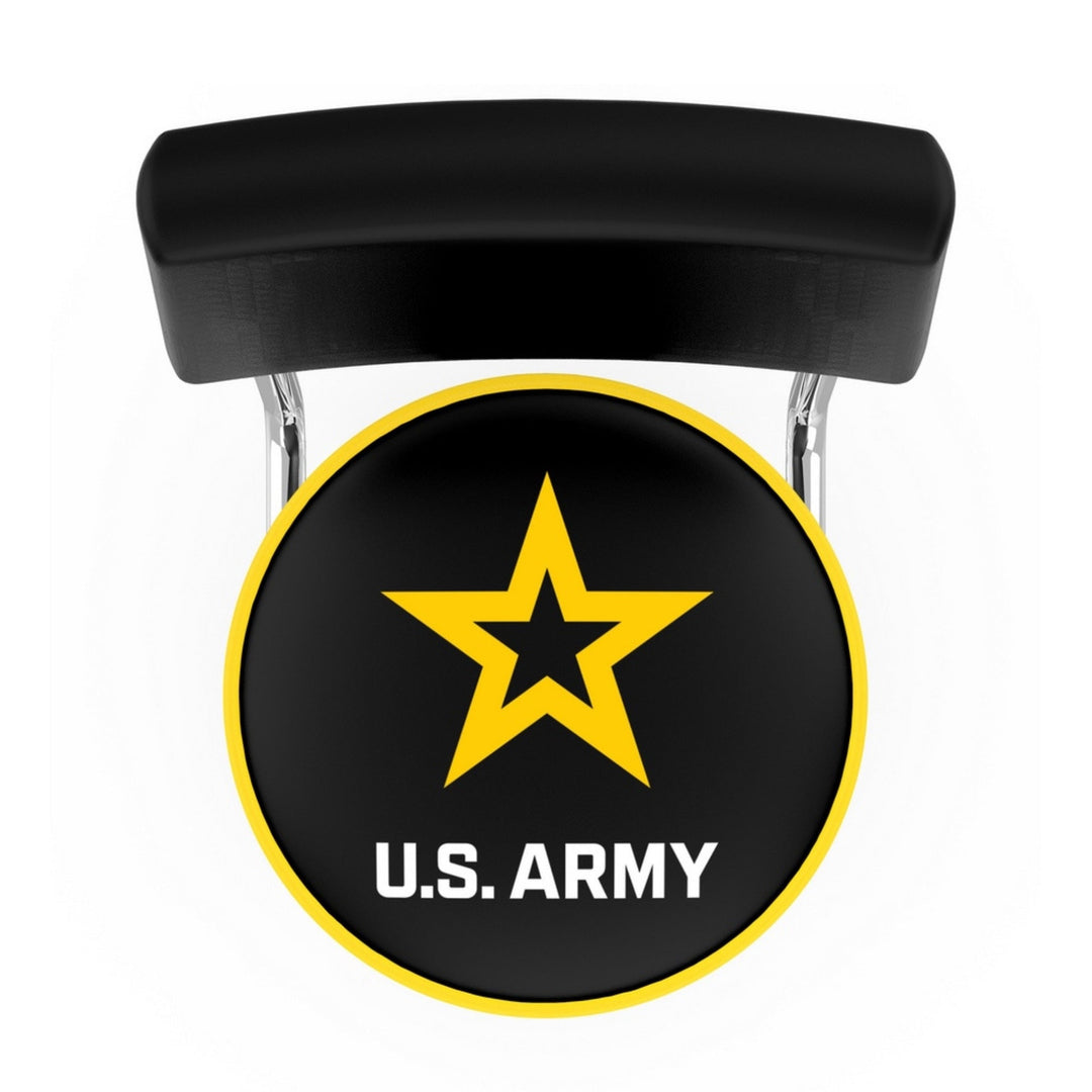 Army Star Stool with Back (Chrome Finish)*