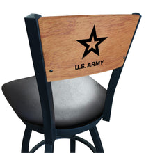 Load image into Gallery viewer, Army Star Swivel Stool with Laser Engraved Back