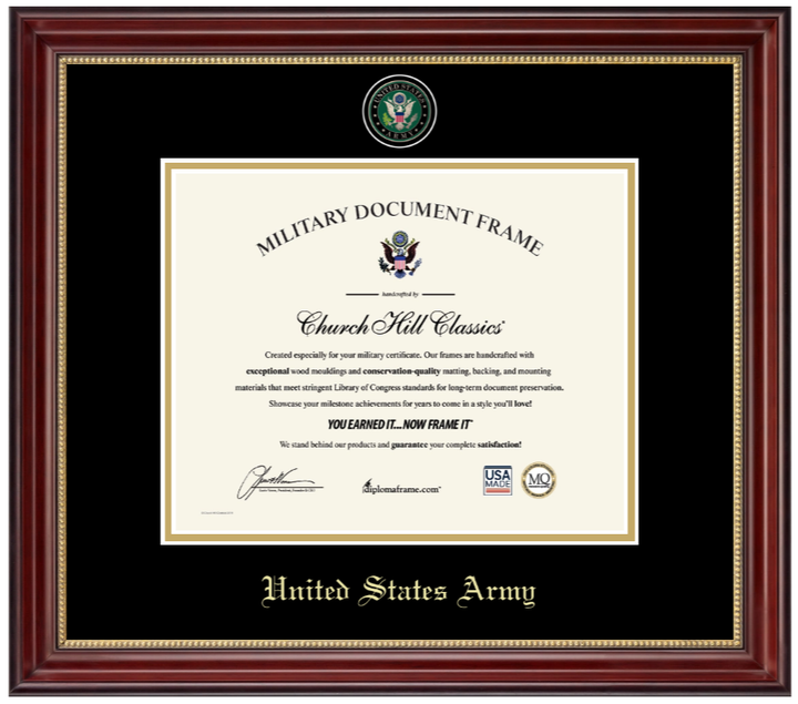 United States Army Masterpiece Medallion Certificate Frame (Horizontal)*