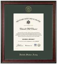 Load image into Gallery viewer, United States Army Gold Embossed Studio Certificate Frame (Vertical)