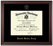 Load image into Gallery viewer, United States Army Honorable Discharge Certificate Frame (Horizontal)