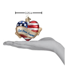 Load image into Gallery viewer, God Bless America Heart Ornament