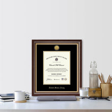 Load image into Gallery viewer, United States Army Gold Engraved Hampshire Certificate Frame (Vertical)