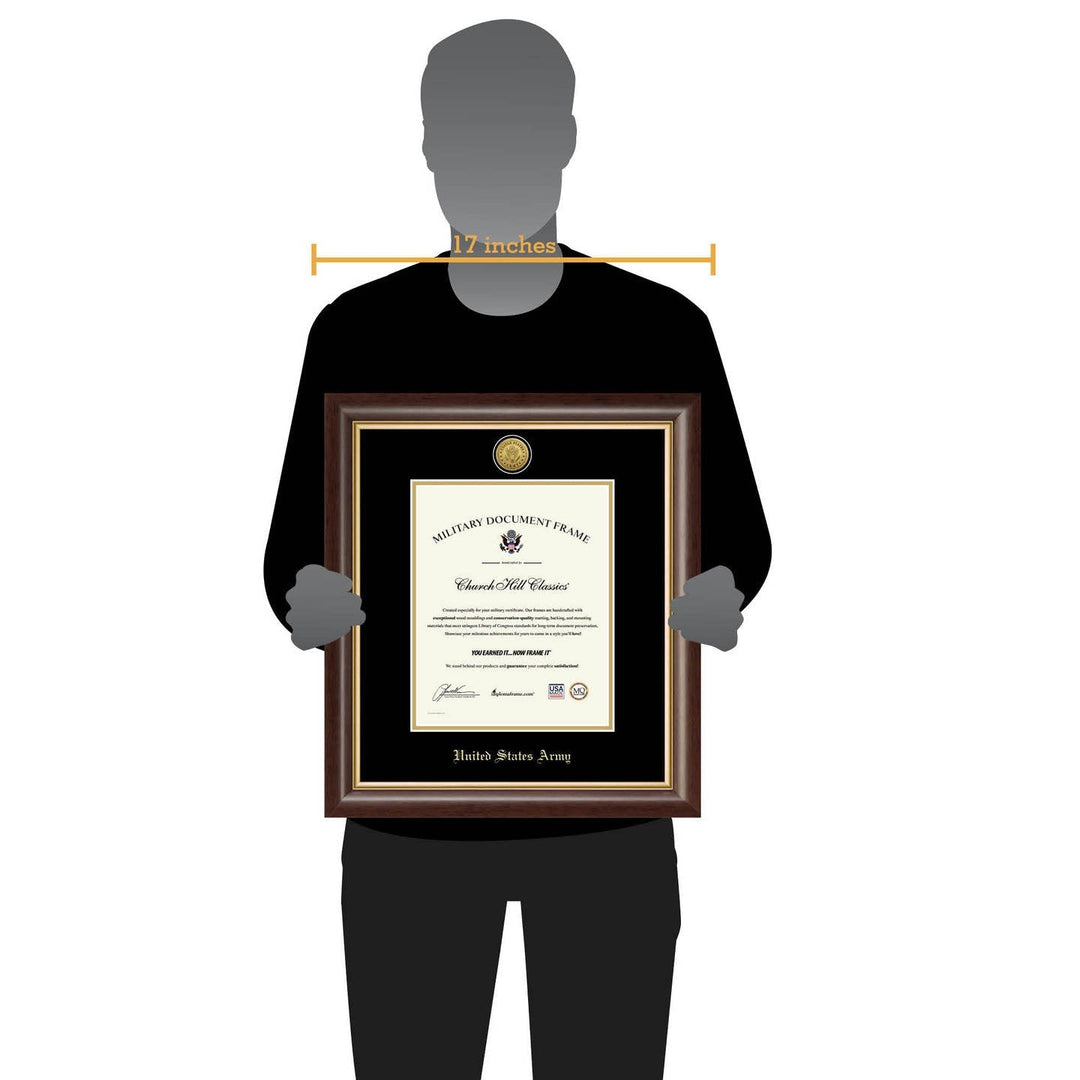United States Army Gold Engraved Hampshire Certificate Frame (Vertical)*