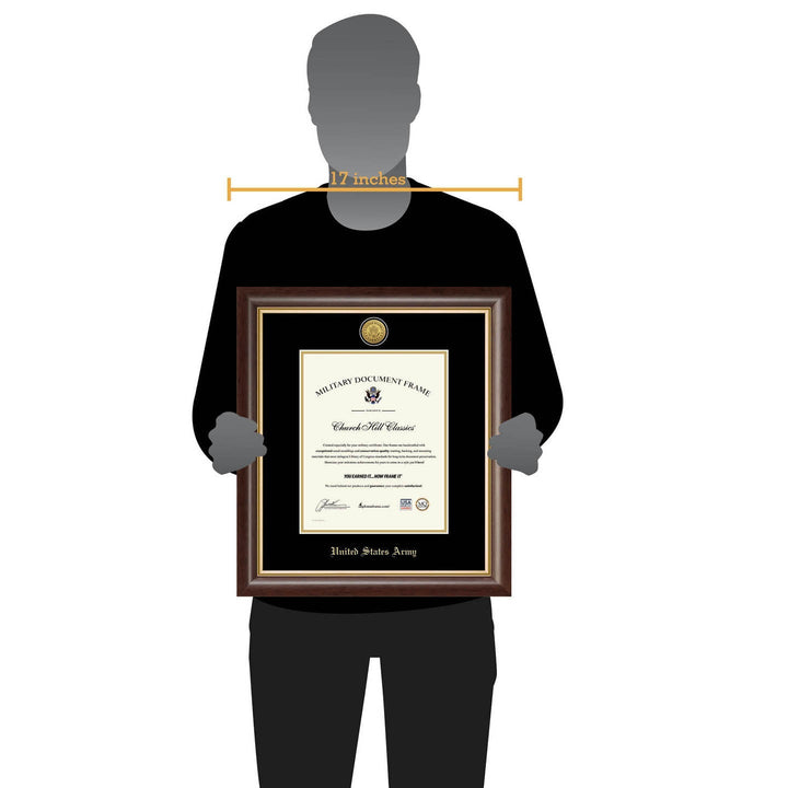 United States Army Gold Engraved Hampshire Certificate Frame (Vertical)*
