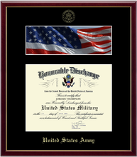 Load image into Gallery viewer, United State Army Photo and Honorable Discharge Certificate Frame (Horizontal)