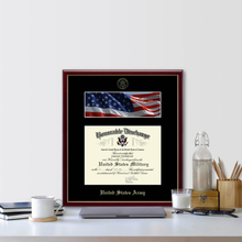 Load image into Gallery viewer, United State Army Photo and Honorable Discharge Certificate Frame (Horizontal)